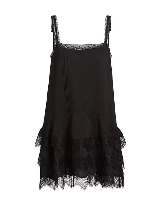 Reformation Dresses & Skirts - Reformation Cleodora Black Lace-Trim Slip Mini Dress